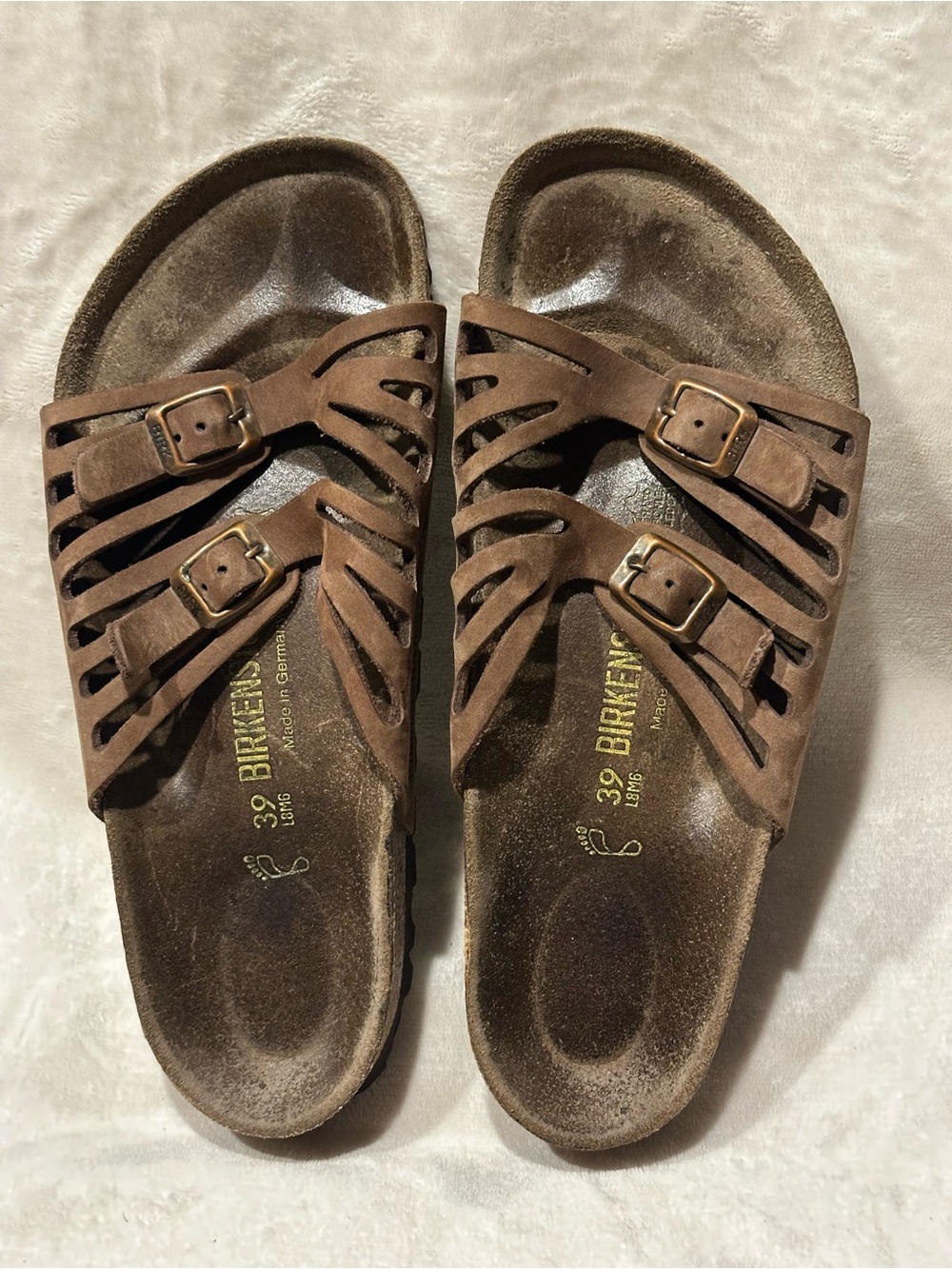 Birkenstock Brown Suede Multi-Strap Sandals